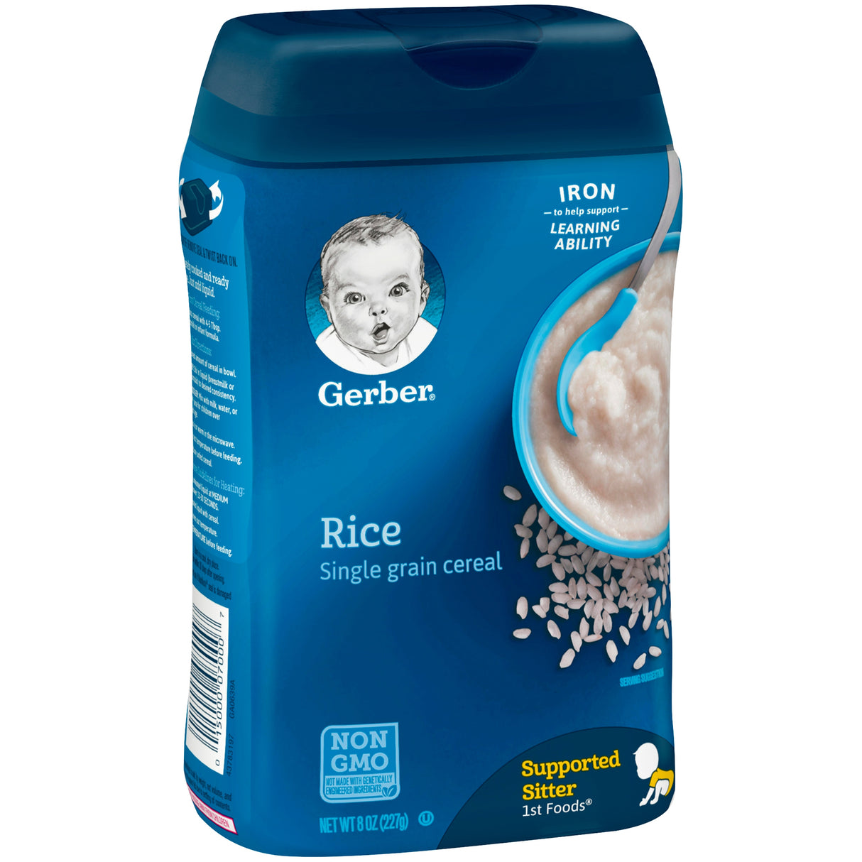 Gerber Rice Single Grain Cereal 8 Oz