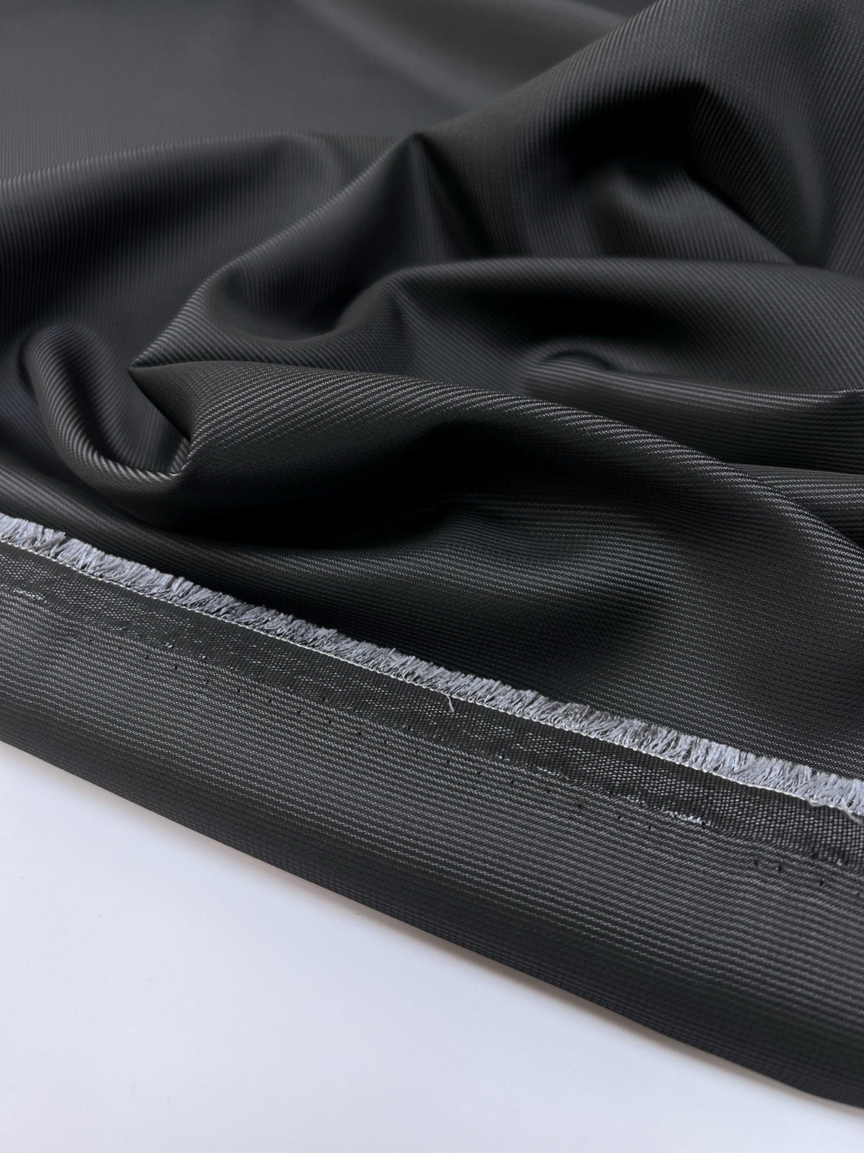 Jacquard Fabric Gray Black Striped