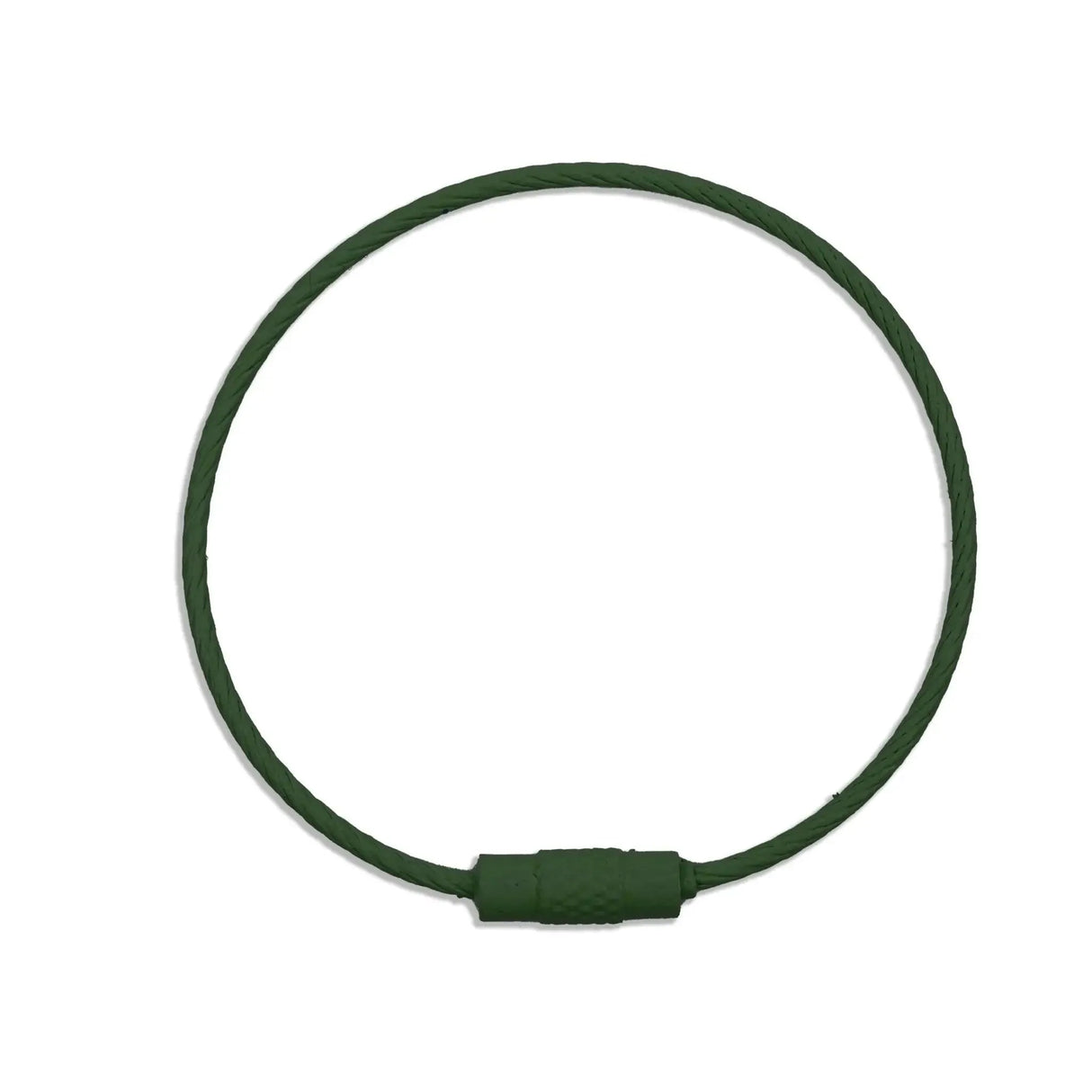 Beadable Charm Tumbler Cable - Dark Green (5 Cables - 6" x 1.5mm thick)