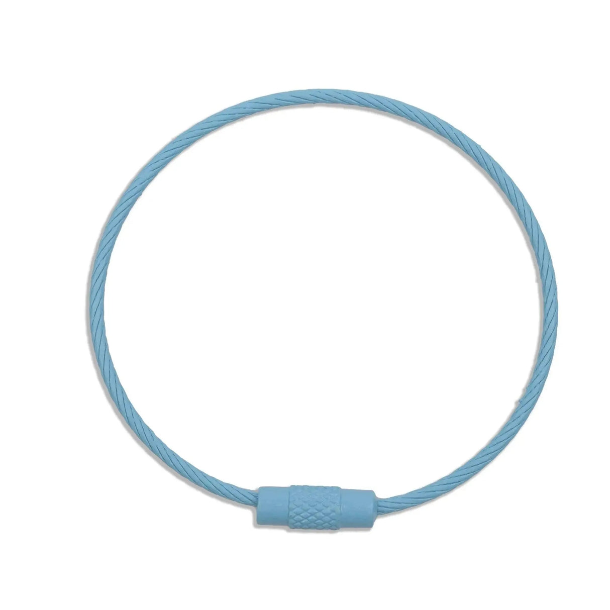Beadable Charm Tumbler Cable - Light Blue (5 Cables - 6" x 1.5mm thick)