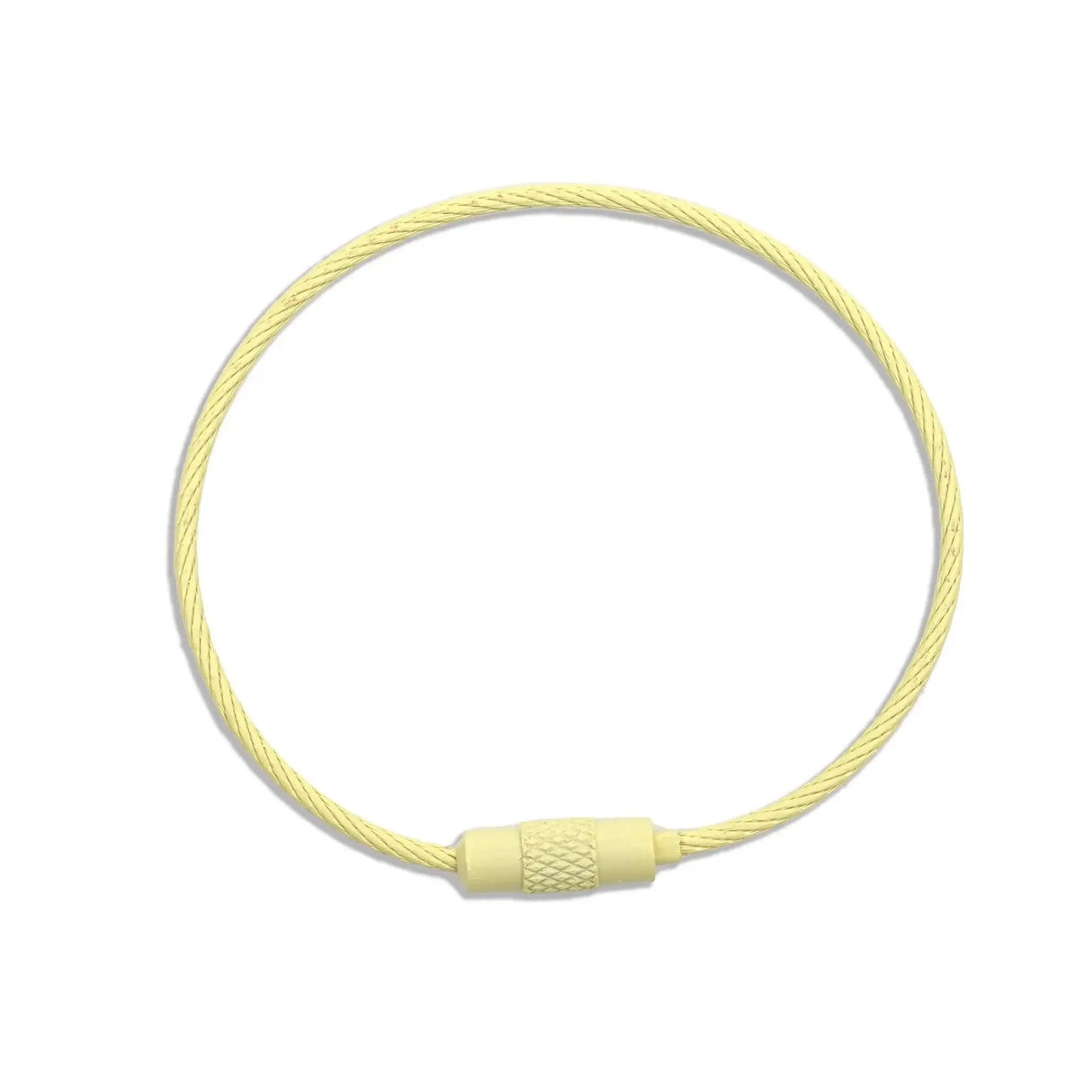 Beadable Charm Tumbler Cable - Light Yellow (5 Cables - 6" x 1.5mm thick)