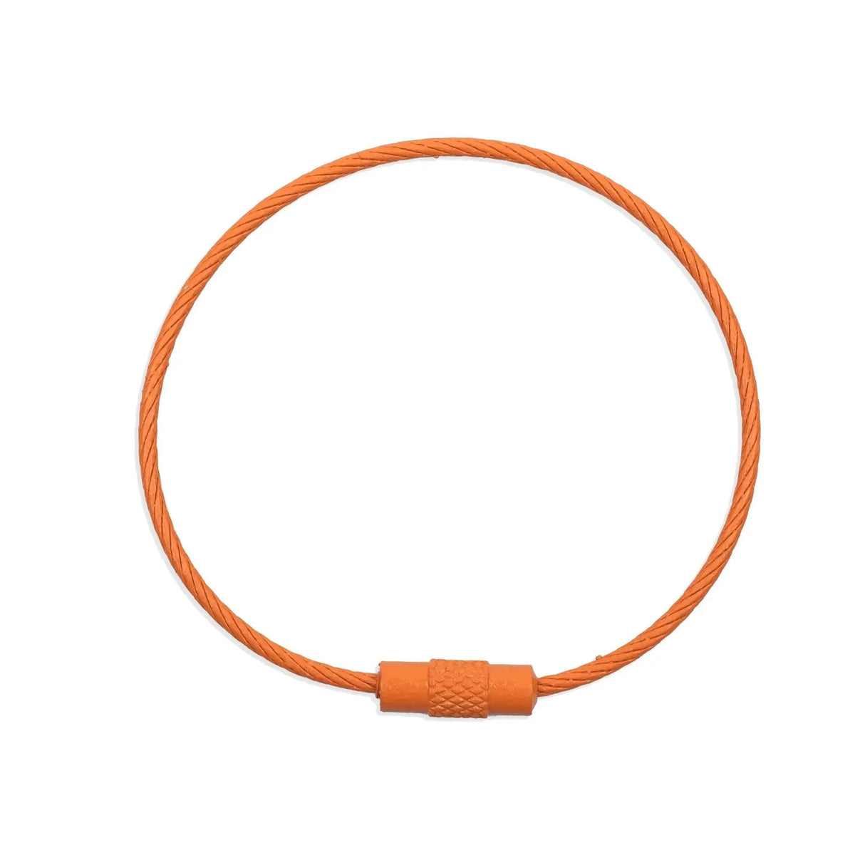 Beadable Charm Tumbler Cable - Orange (5 Cables - 6" x 1.5mm thick)