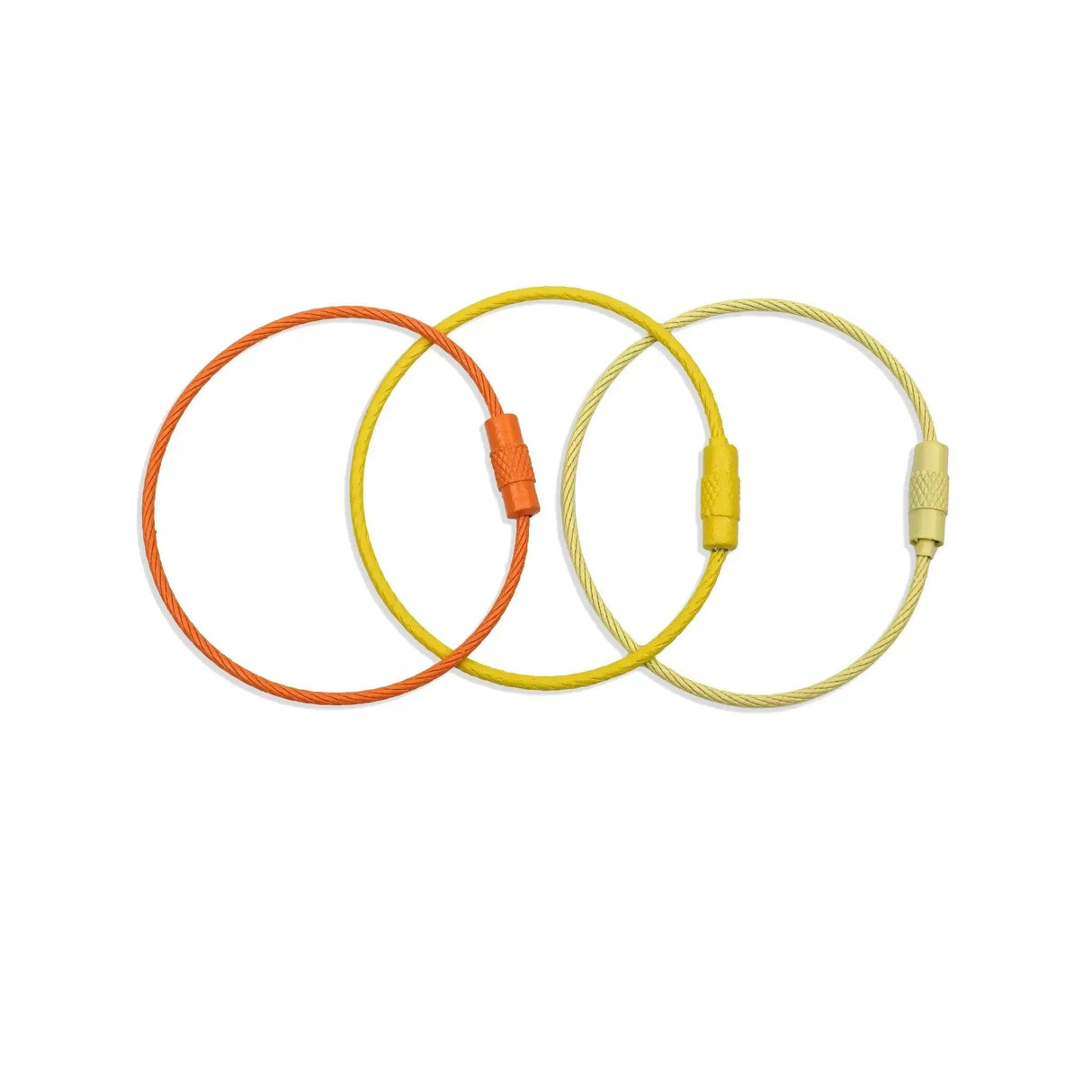 Beadable Charm Tumbler Cable - Orange (5 Cables - 6" x 1.5mm thick)