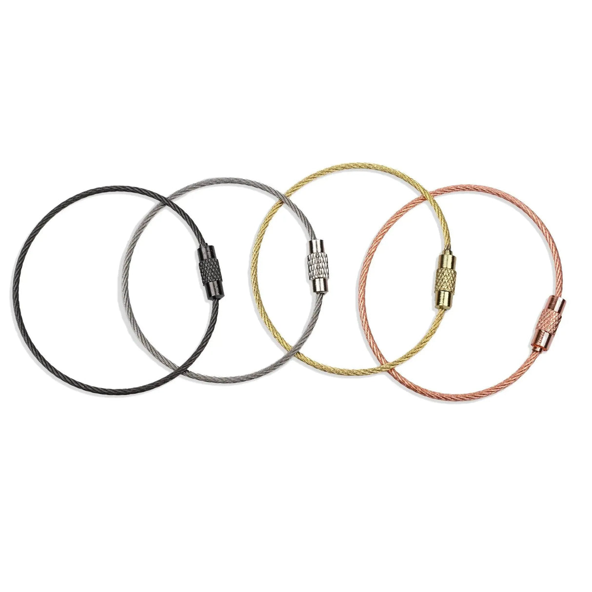 Beadable Charm Tumbler Cable - Pewter (5 Cables - 6" x 1.5mm thick)
