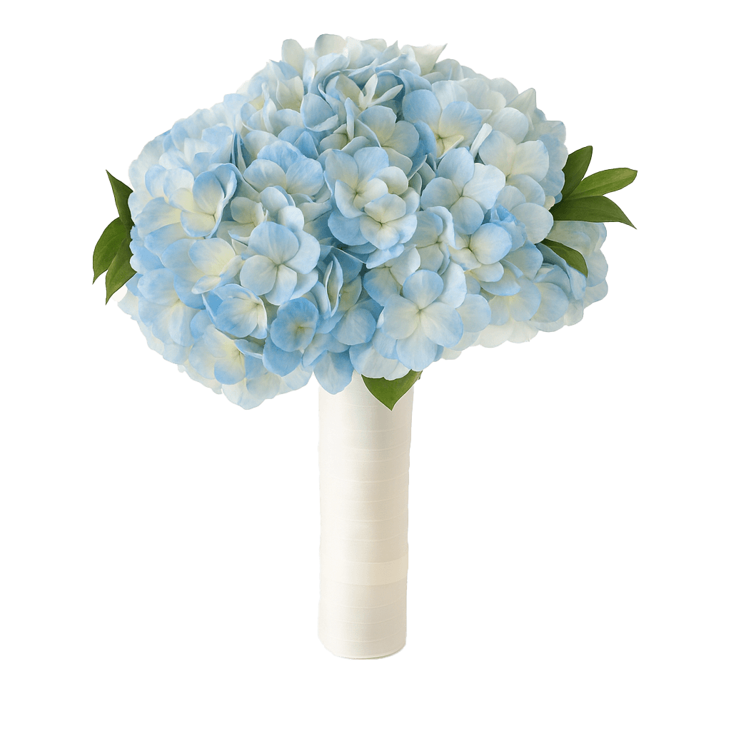 Blue Hydrangea Bridesmaids Bouquets Fresh Wedding Flowers