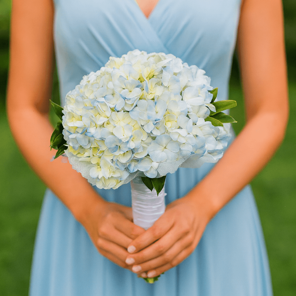 Blue Hydrangea Bridesmaids Bouquets Fresh Wedding Flowers 3 Pack 6 Stems Each