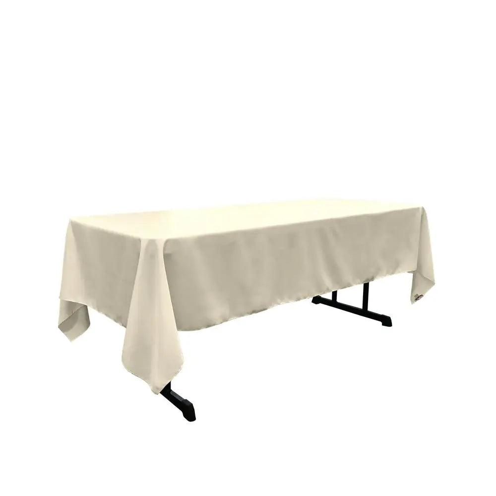 Ivory 100% Polyester Rectangular Tablecloth 60″ x 108″