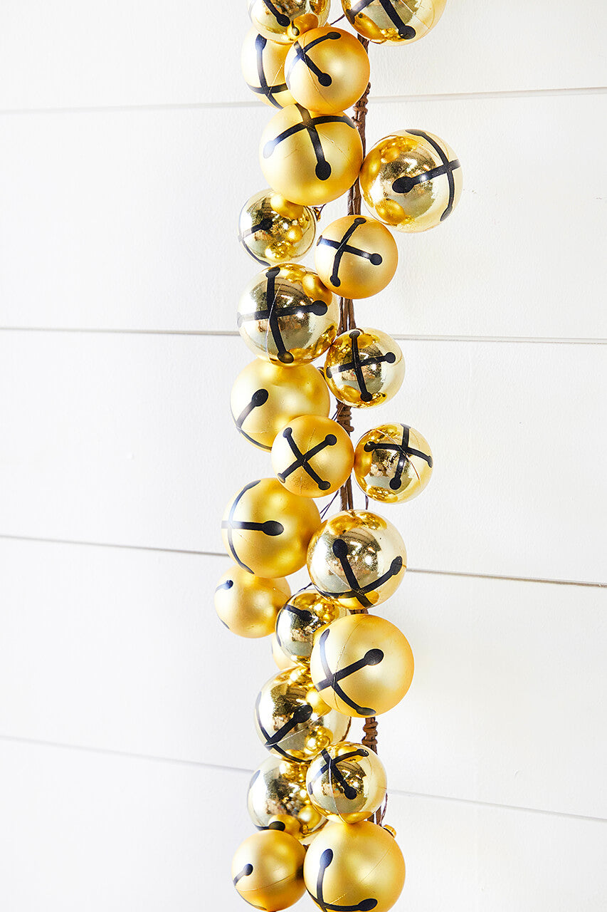 5’ Holiday Gold Jingle Bells Garland