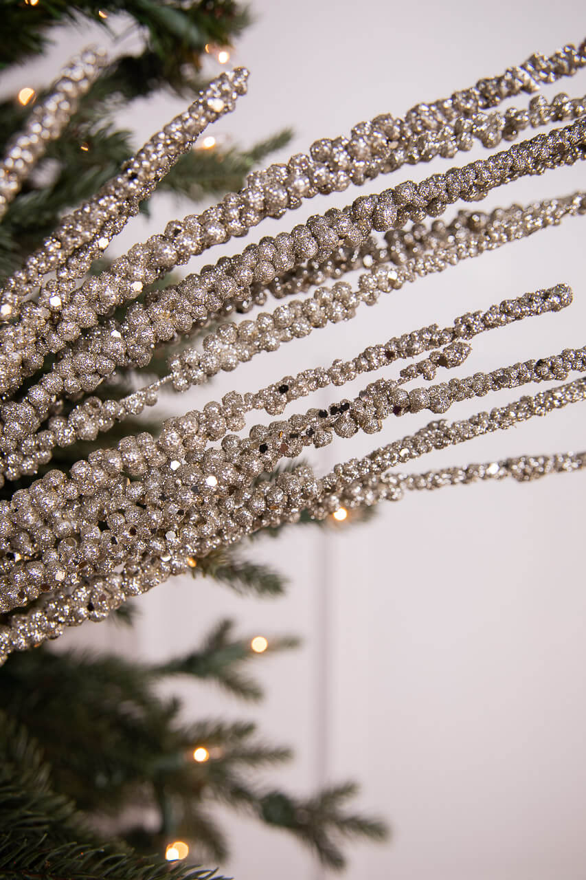 33” Glitter Cluster Berry Spray
