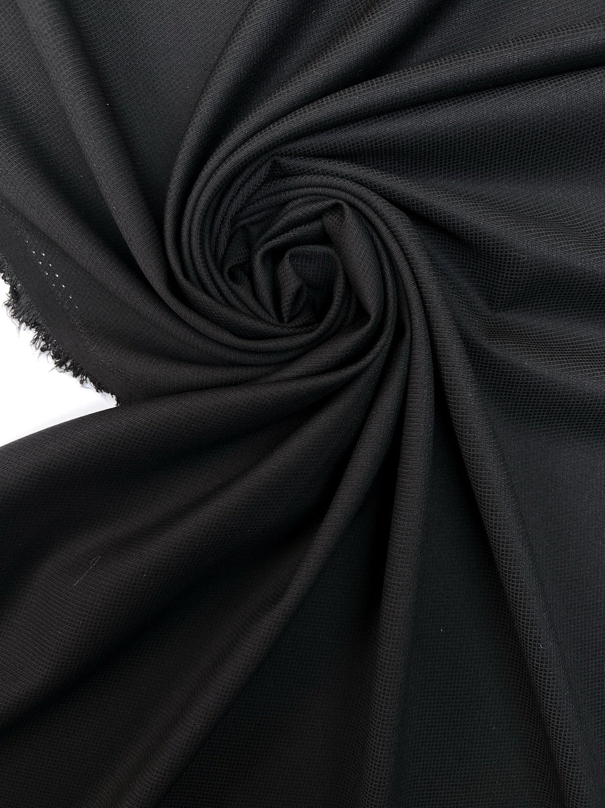 Black Jacquard Polyamide Suiting Fabric