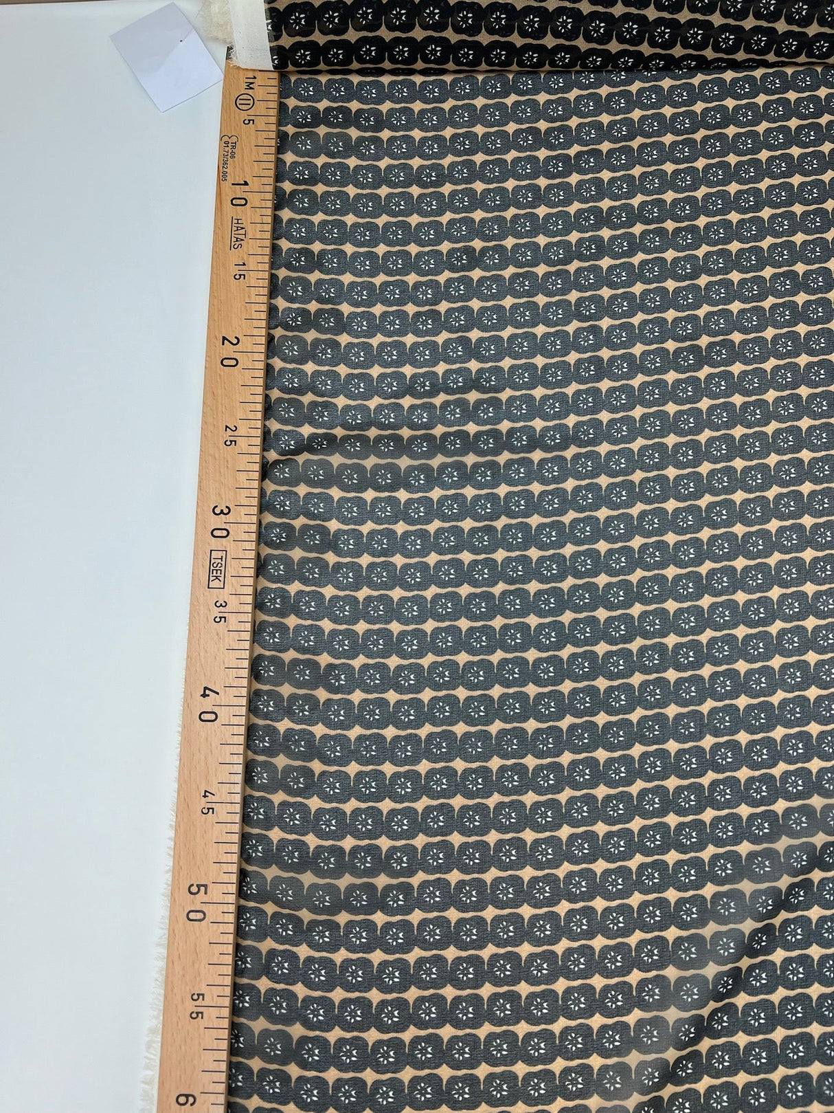 Polyester Chiffon Geometric Print Black Brown