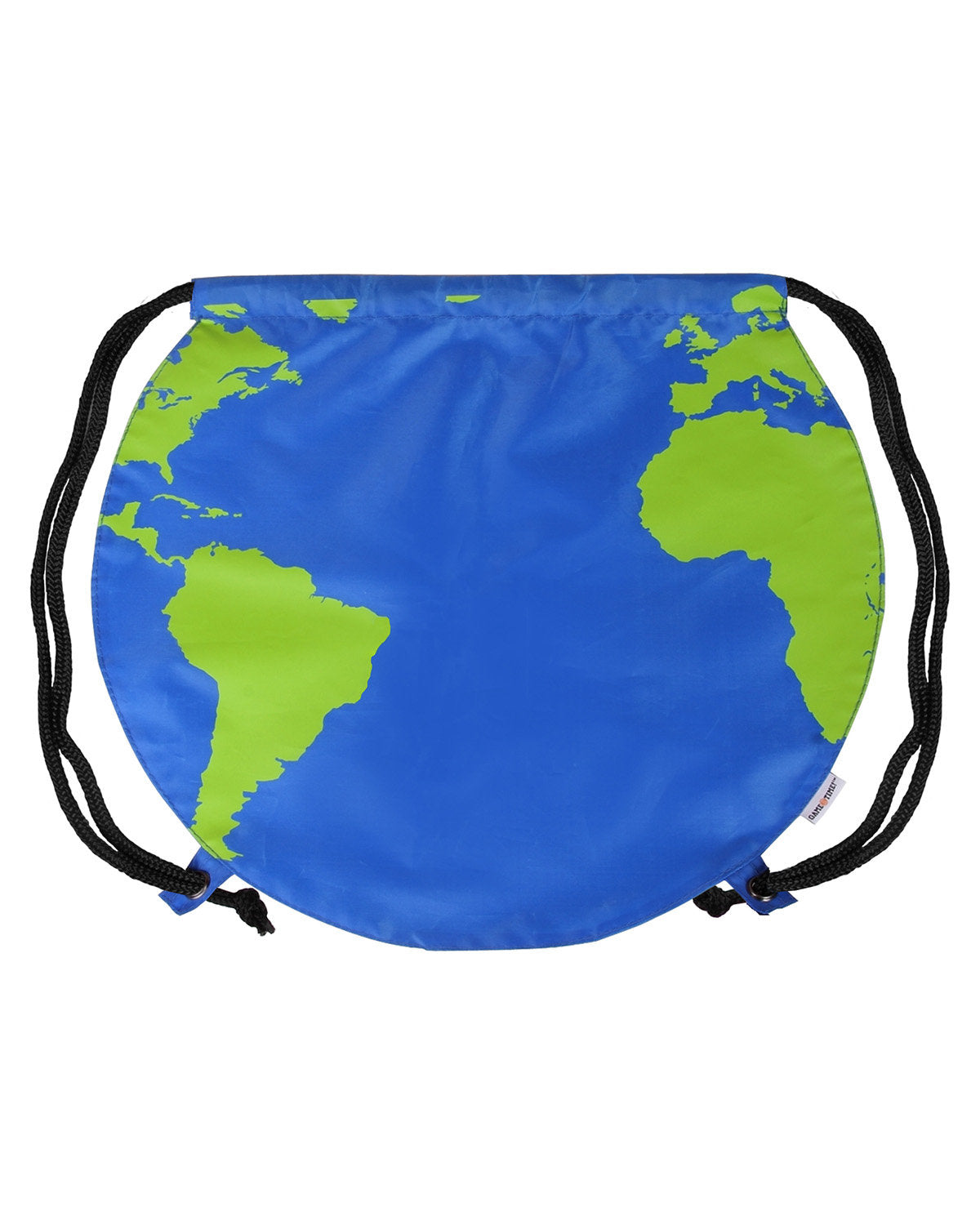 Recycled Polyester Globe Earth Drawstring Bag
