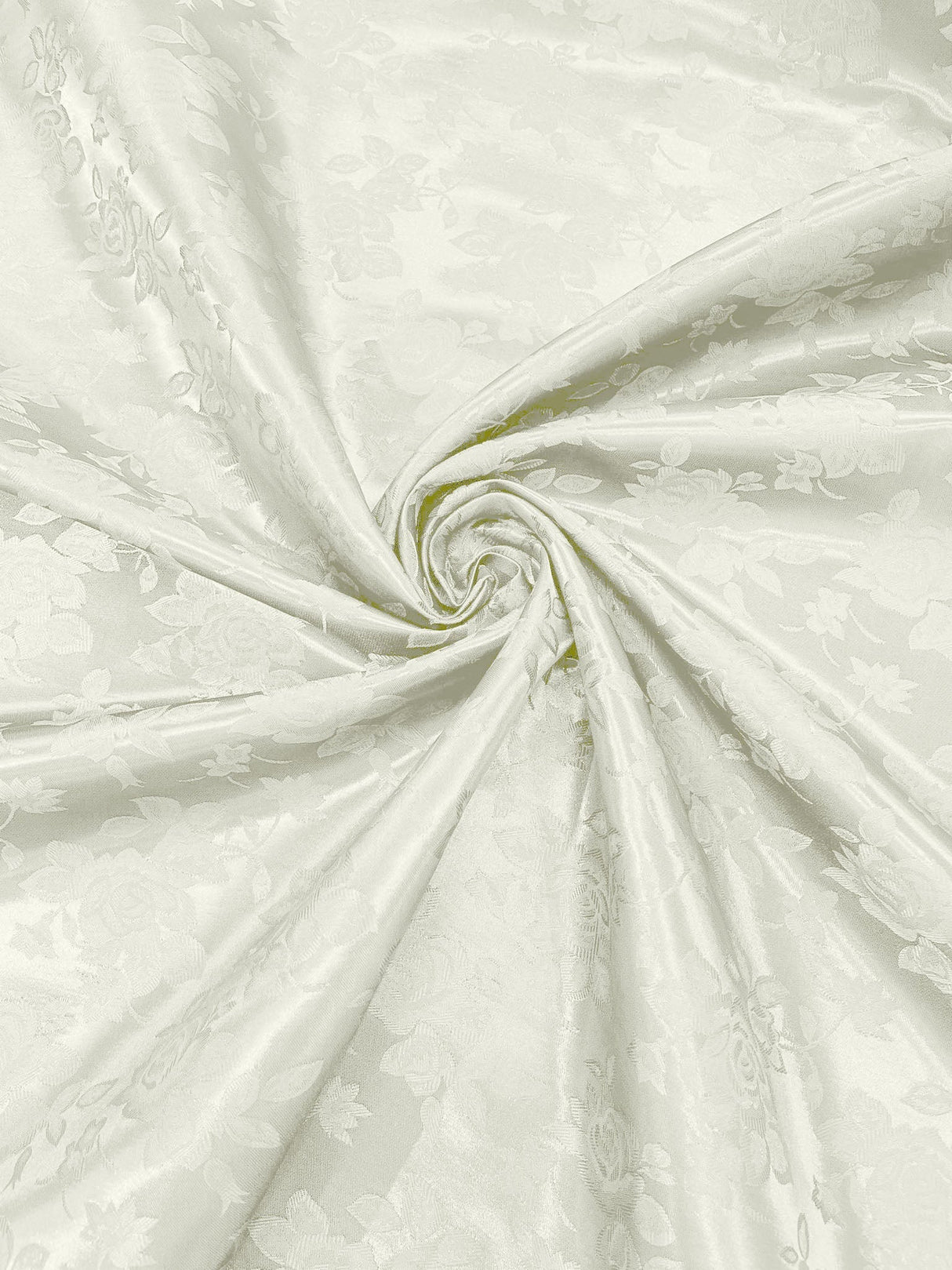 Big Rose Jacquard Satin Fabric - Floral Brocade Jacquard, 58" Width (1 Yard)