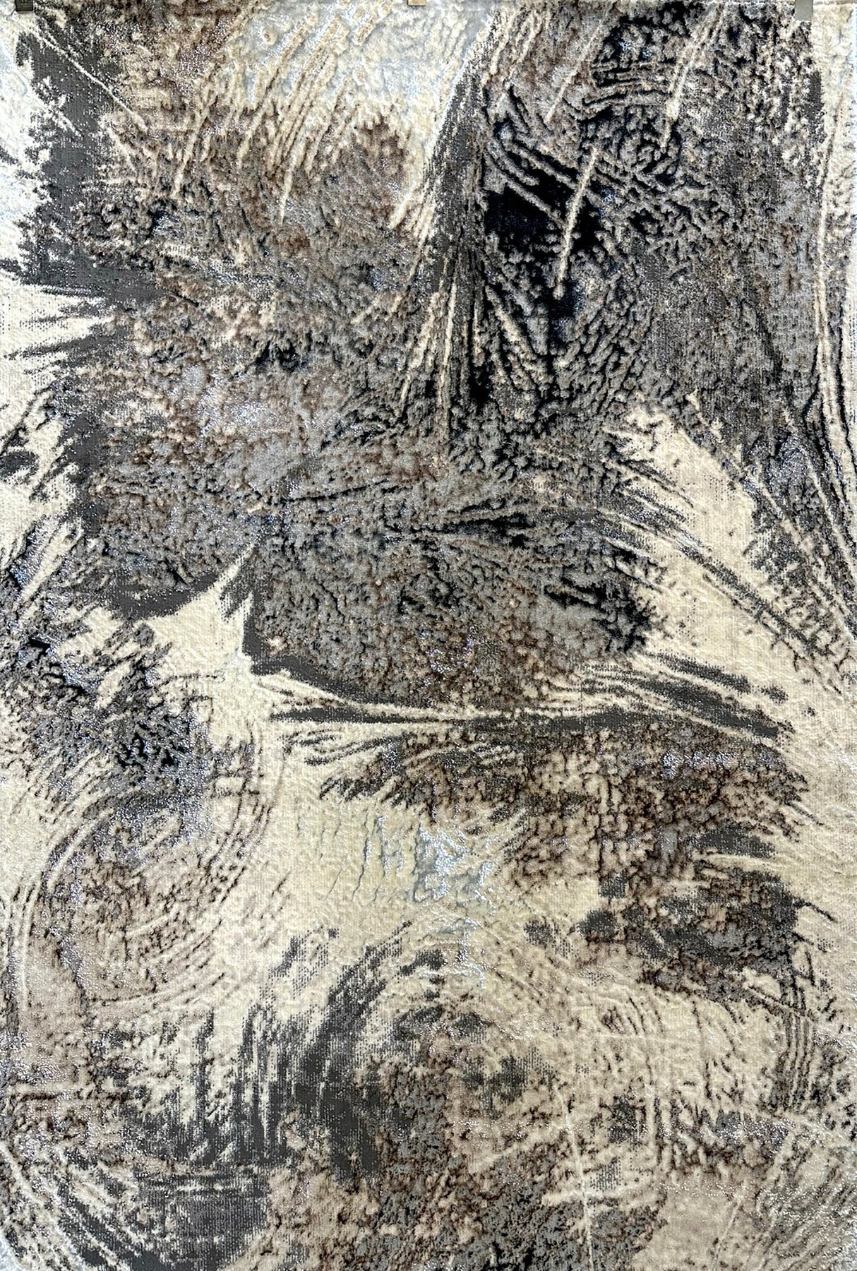 BIV 606 Polyester Viscose Blend Fabric - Color-Changing Flat Weave, Area Rug, 5' 2" X 7' 5" (1 Unit)