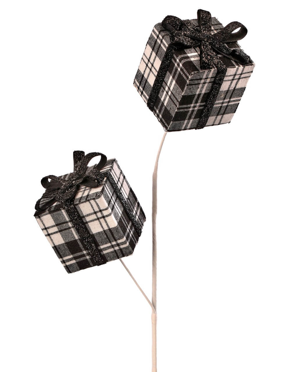 24” Black & White Buffalo Check Package Spray