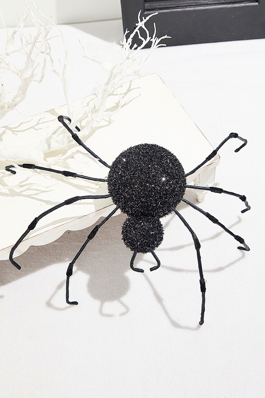 16" Black Frizzy Spider