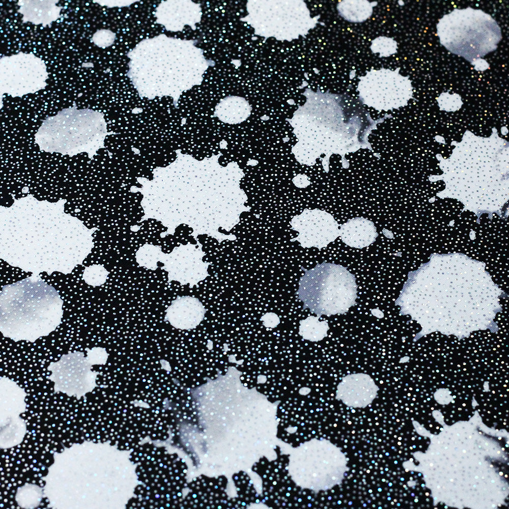 Foxy Lady Dots Nylon Spandex Fabric - Multiple Colors, Paint Splatter Dots, 58/60" Width (1 Yard)