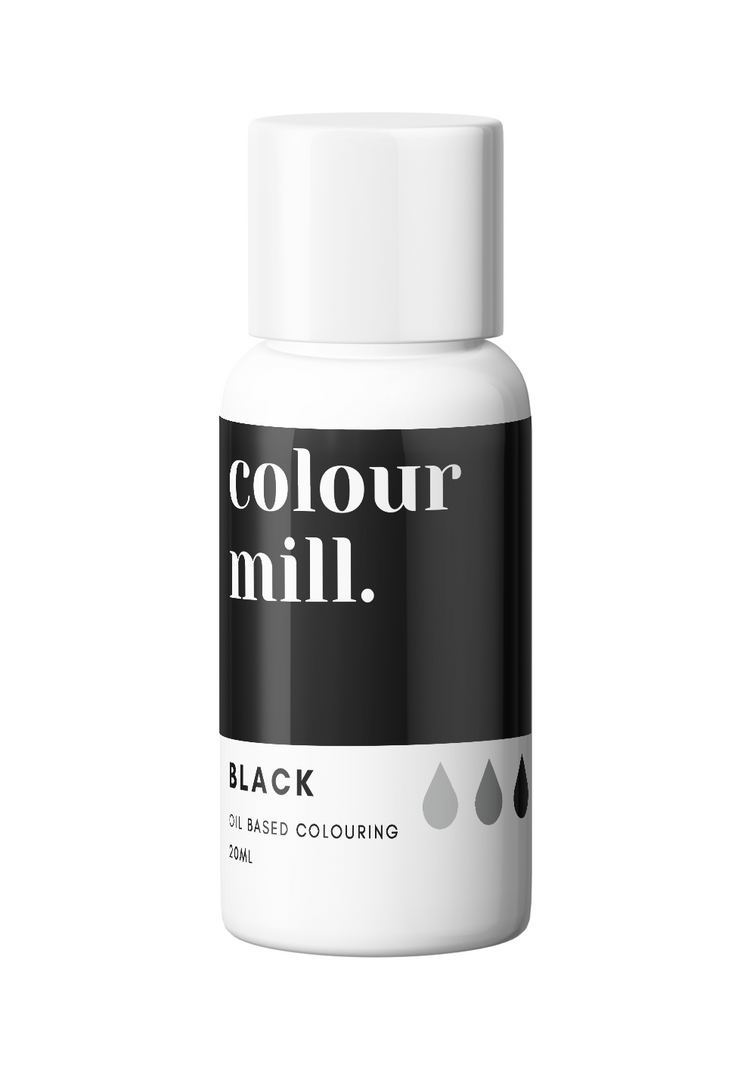 Black Oil Based Food Coloring for Chocolate Buttercream & Fondant 20ml