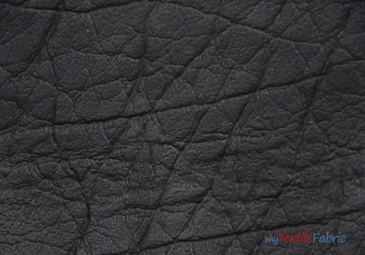 Heavy Duty Textured Vinyl Fabric - Upholstery Weight, Textured Faux Leather, 54" Width, Multiple Colors (1 Yard)