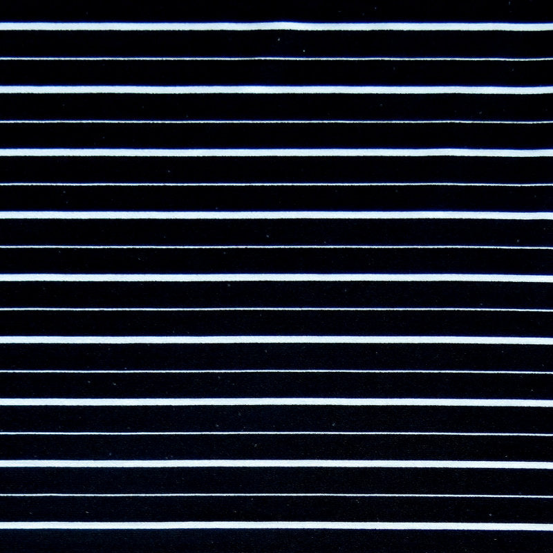 Black/White Pinstripe Nylon Spandex Swim Knit