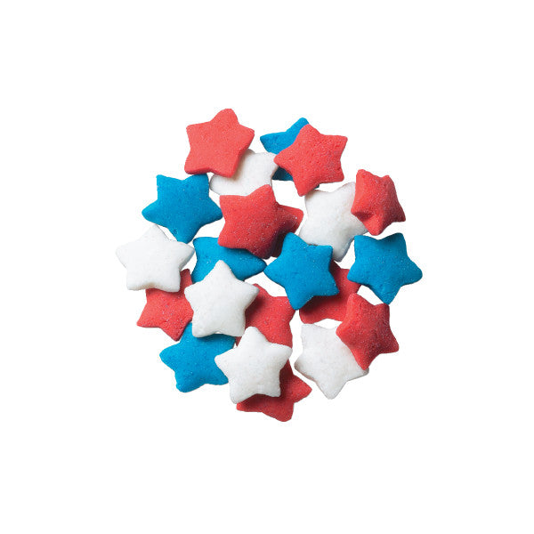 Patriotic Red, White and Blue Star Sprinkles – 16.5 oz. handheld container