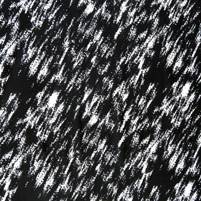 Swim Knit Nylon Spandex Black/White Diagonal Abstract 33" Remnant