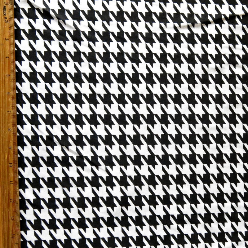 Swim Knit Nylon Spandex Shiny Houndstooth