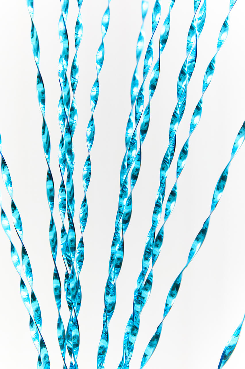 32" Blue Twisted Grass Spray