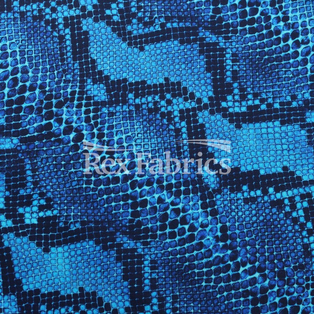 Serpent Nylon Spandex Fabric - Multiple Colors, Snakeskin Print, 58/60" Width (1 Yard)