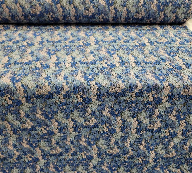 Brocade Jacquard Floral Textured Royal Blue