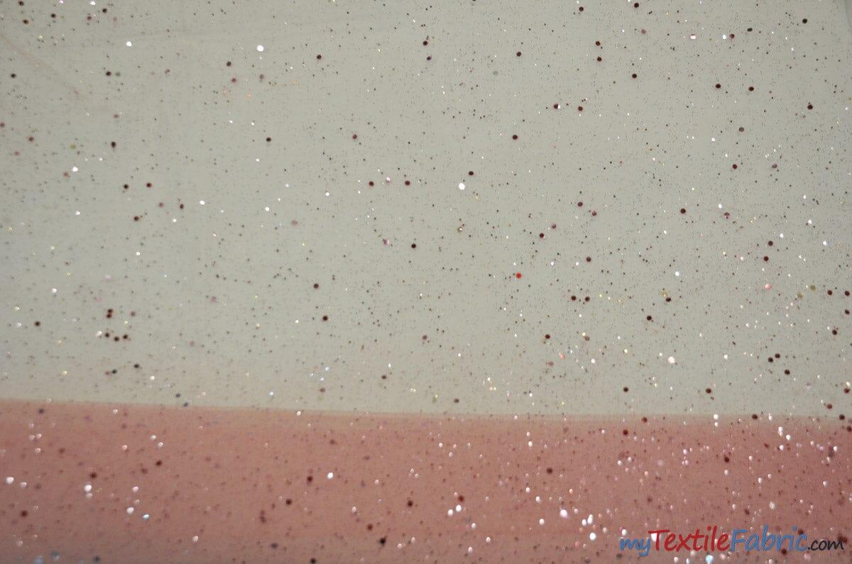 Tulle Glitter With Sequins Polyester Fabric - Glitter Embellished Sheer Tulle, Multiple Colors, 58/60" Width (1 Yard)
