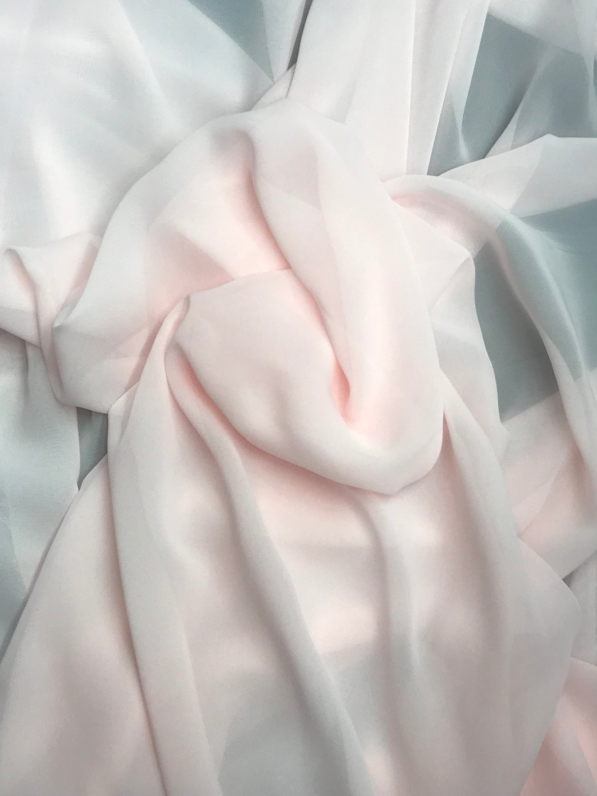 Blush Polyester Chiffon Fabric - Sheer, Blush, 59"-60" Width