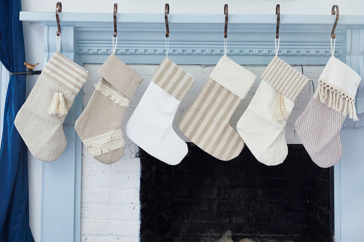 Tan Stocking with Tassels