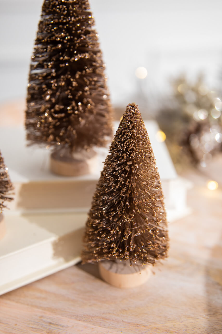 5” Champagne Bottle Brush Tree