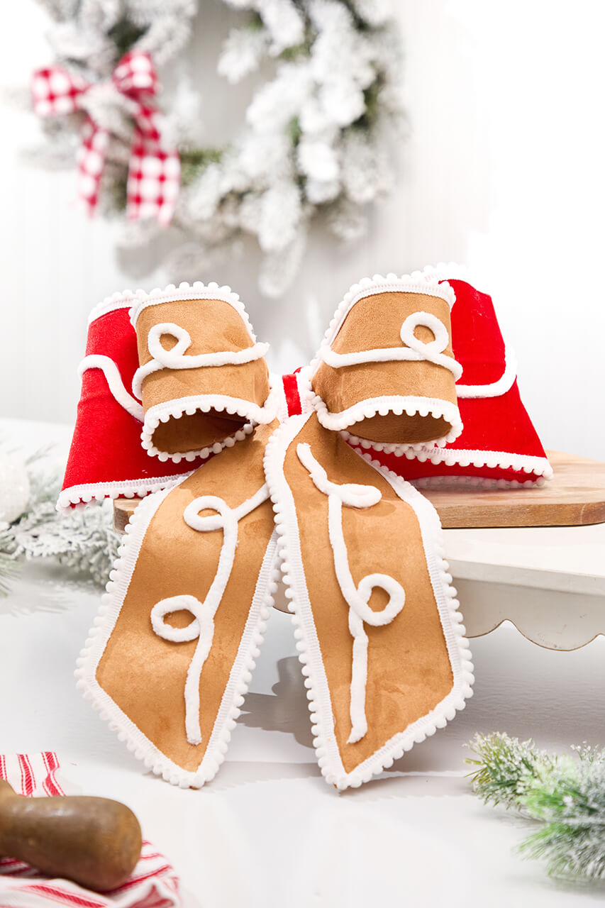 12" Gingerbread Bow