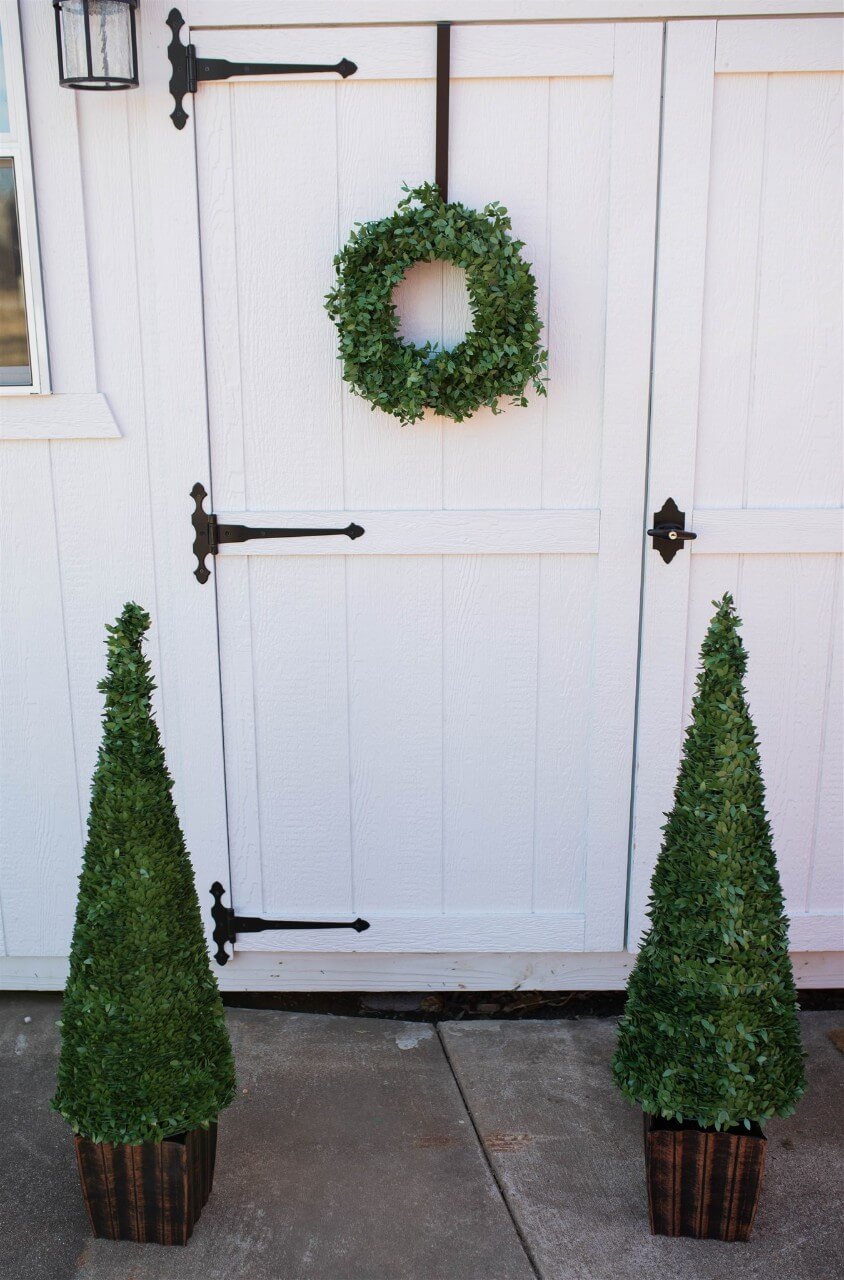3.5' Faux Boxwood Trees - Set of 2