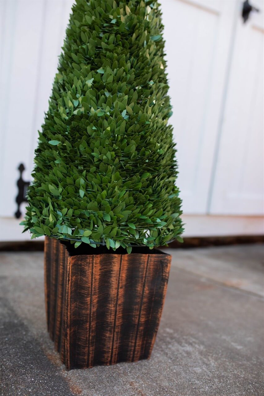 3.5' Faux Boxwood Trees - Set of 2