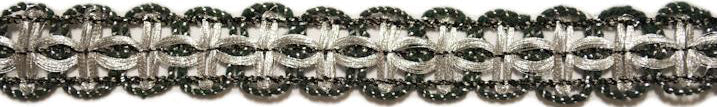 Braided Gimp Trim Metallic 5/8"