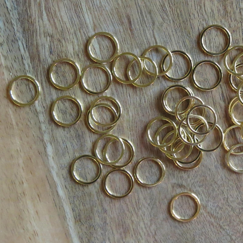 3/8 Inch Gold Bra Rings