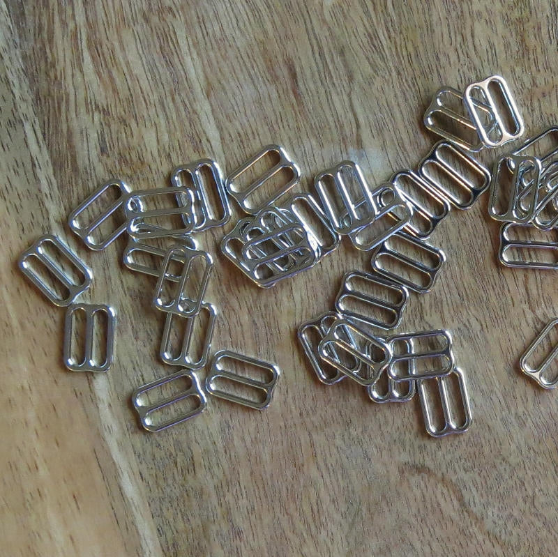1/2 Inch Silver Bra Slides