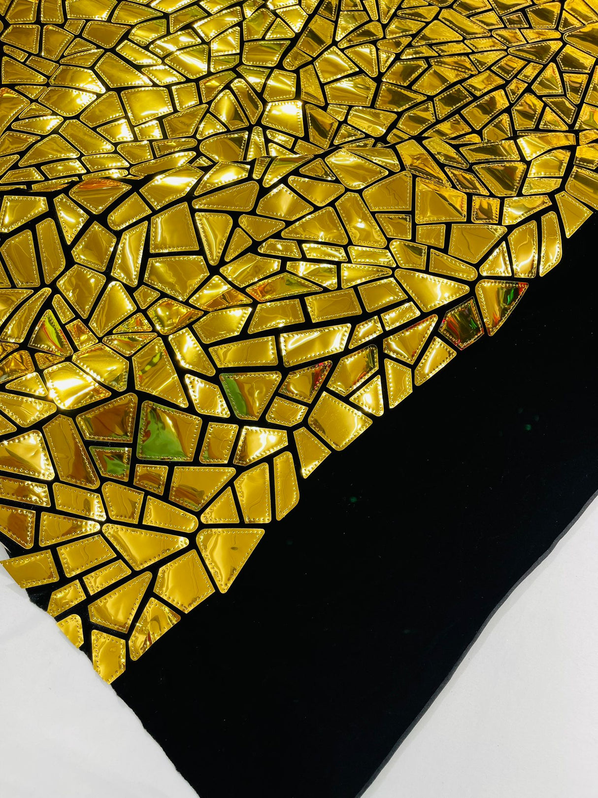 Broken Glass Sequin Velvet Fabric - Broken Glass Sequin, 58" Width (36 Inches)