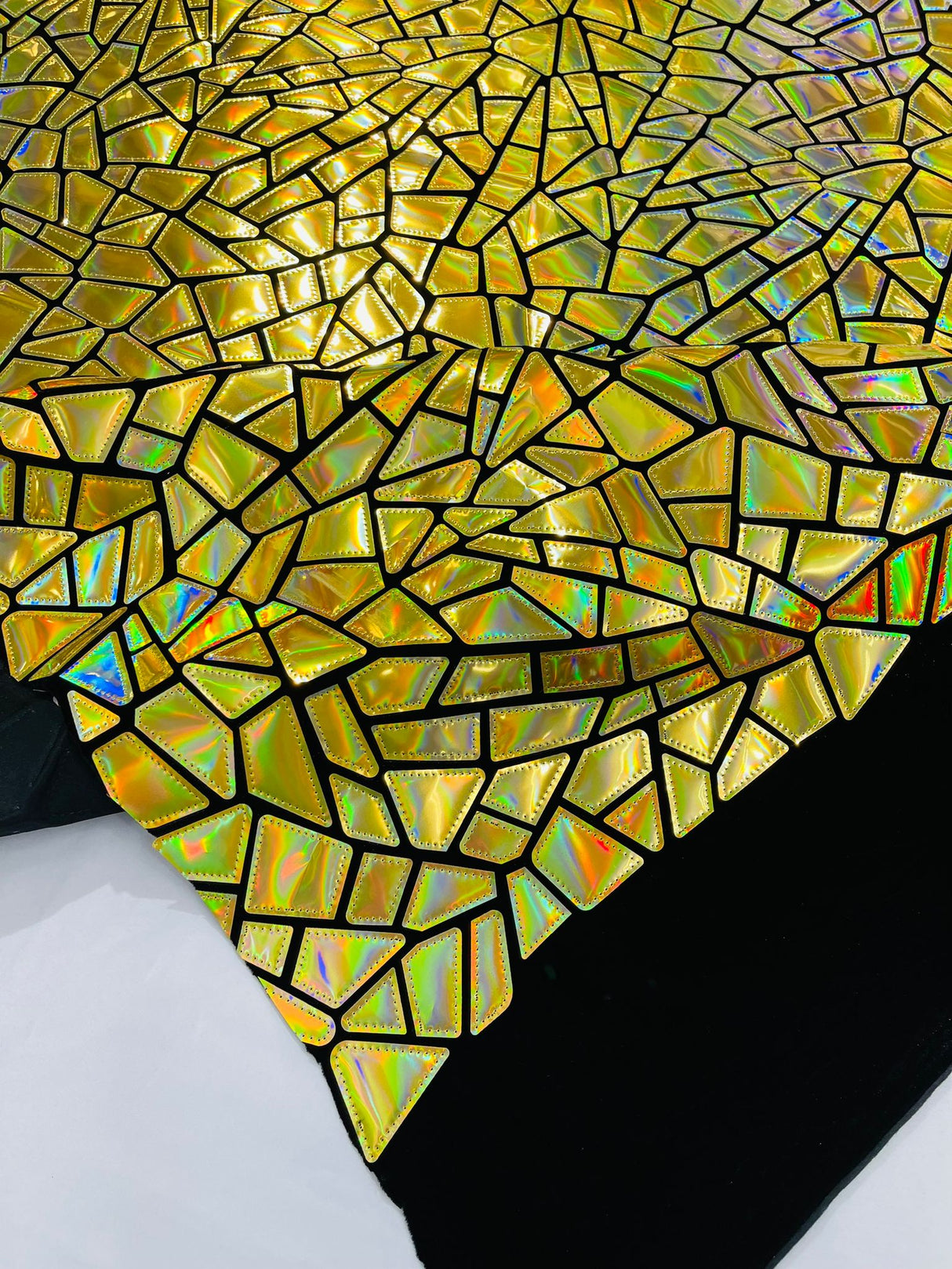 Broken Glass Sequin Velvet Fabric - Broken Glass Sequin, 58" Width (36 Inches)