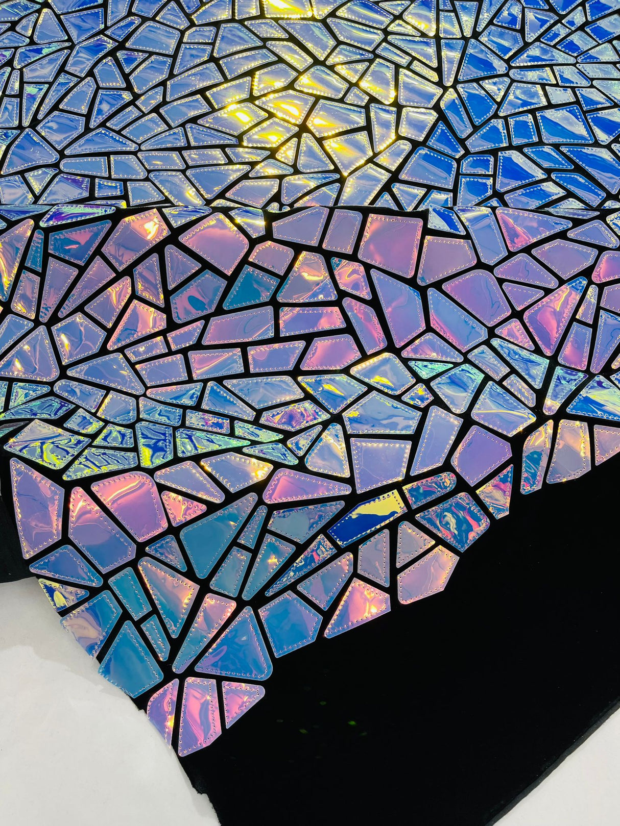 Broken Glass Sequin Velvet Fabric - Broken Glass Sequin, 58" Width (36 Inches)