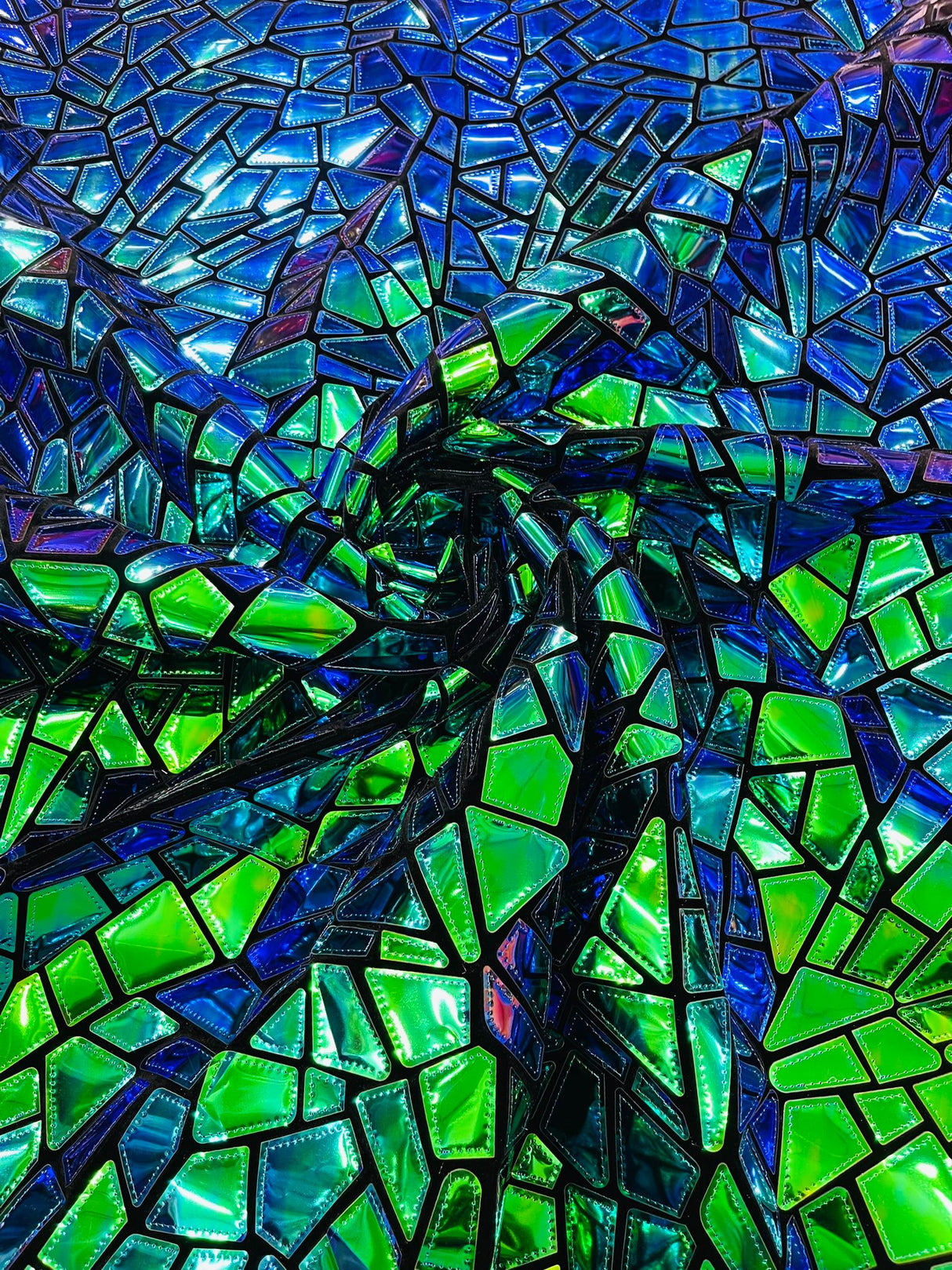 Broken Glass Sequin Velvet Fabric - Broken Glass Sequin, 58" Width (36 Inches)