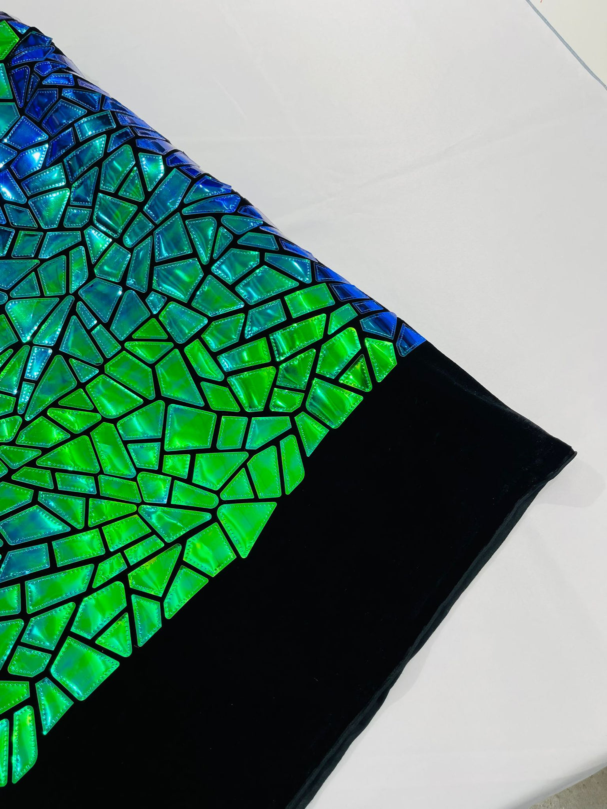 Broken Glass Sequin Velvet Fabric - Broken Glass Sequin, 58" Width (36 Inches)