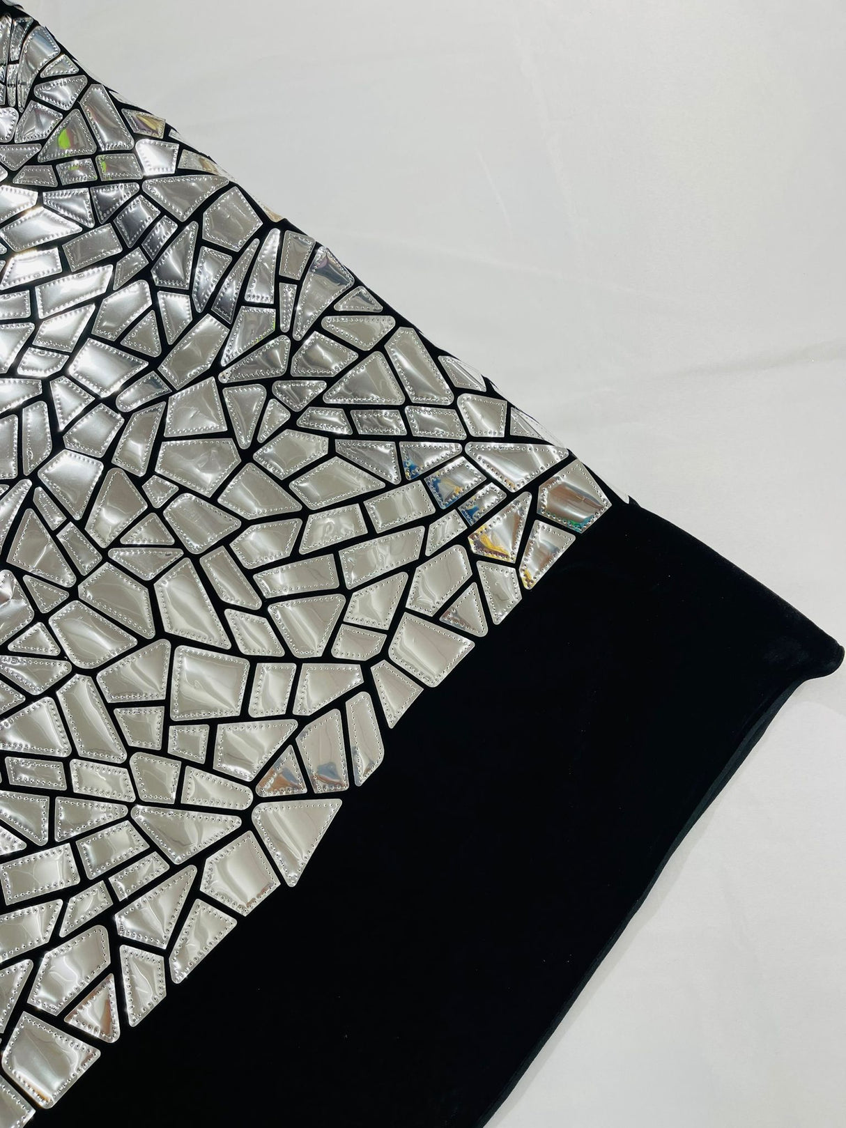 Broken Glass Sequin Velvet Fabric - Broken Glass Sequin, 58" Width (36 Inches)