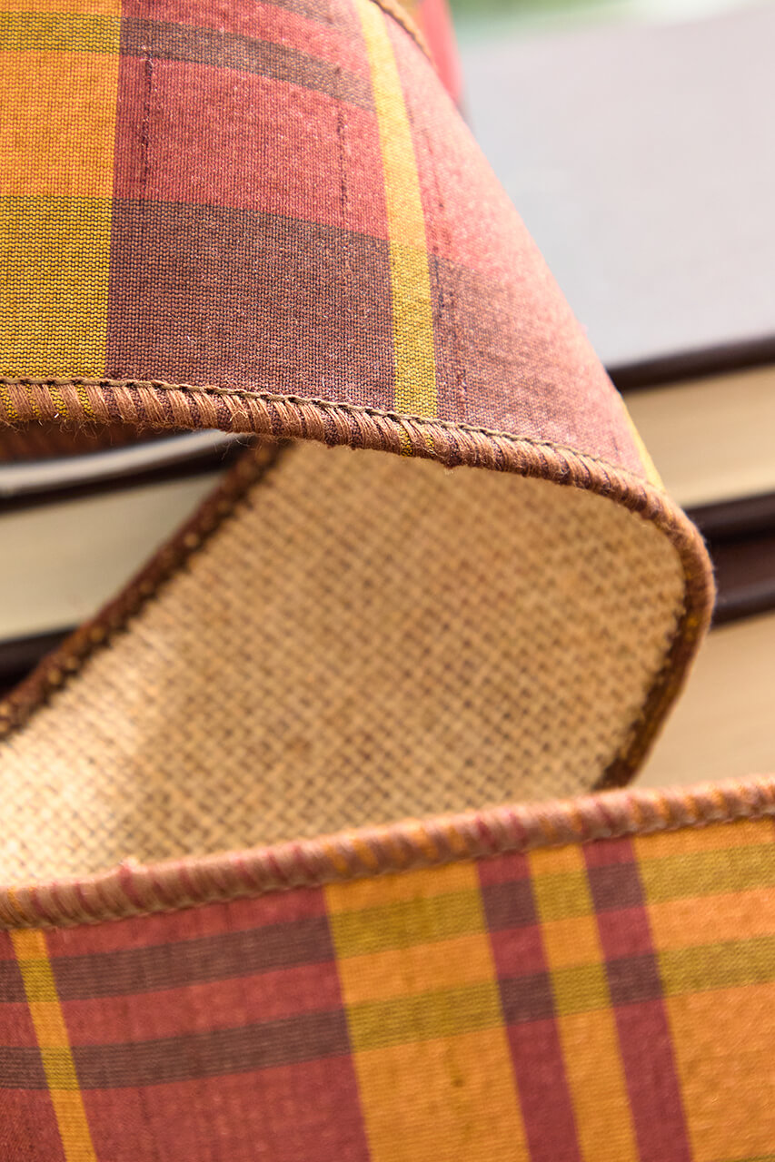 2.5" x 5 Yards Plaid Fall Ribbon