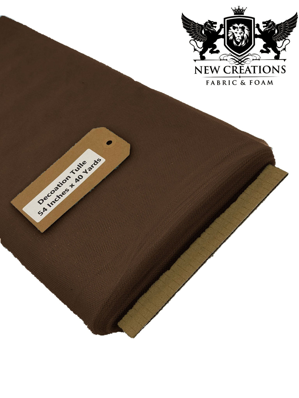 Brown Tulle Fabric - Brown Sheer Netting, 54" Width (5 Yards)