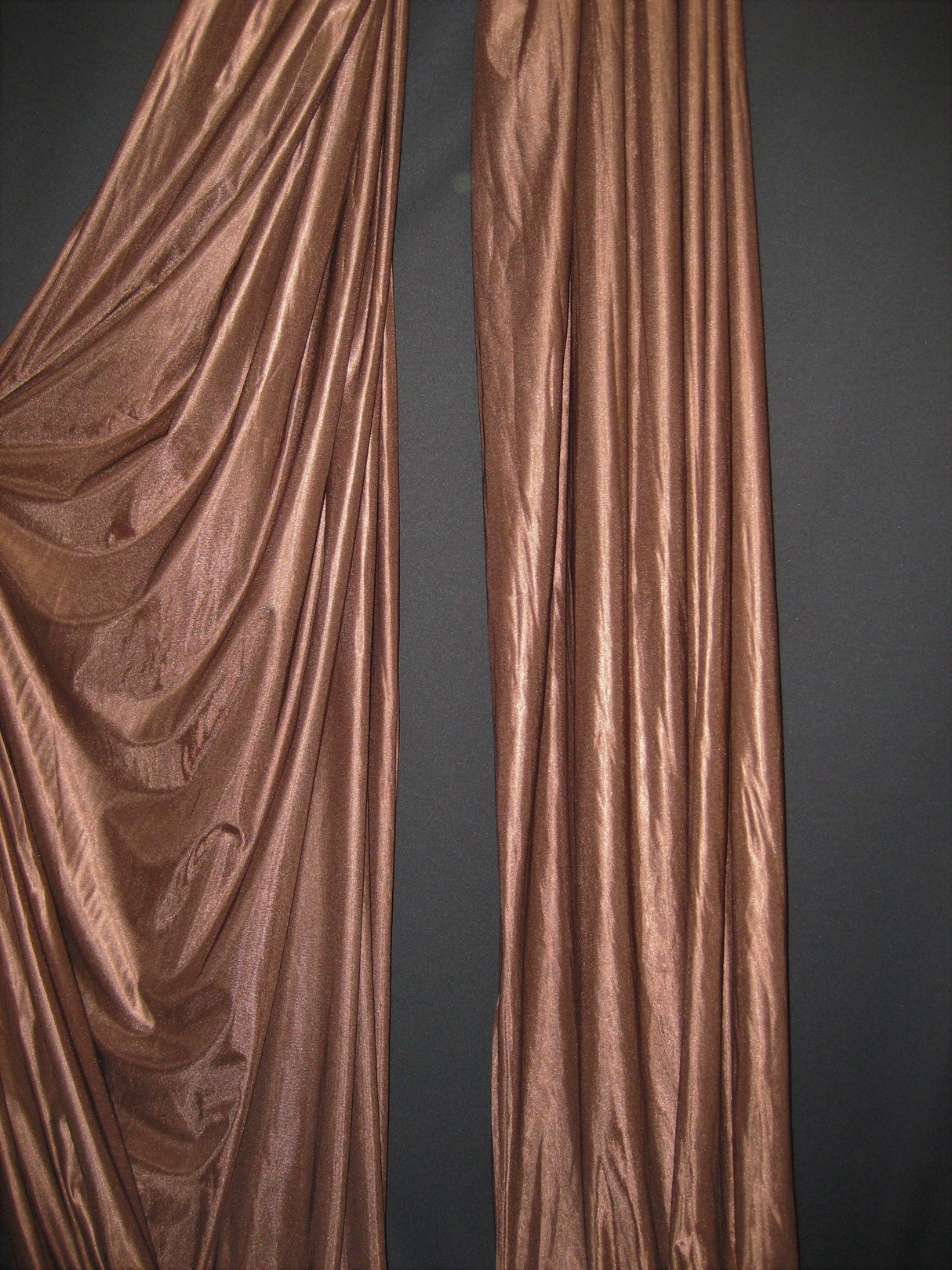 Low Stretch Brown Polyester Fabric - Brown, 108"-120" Width (1 Yard)