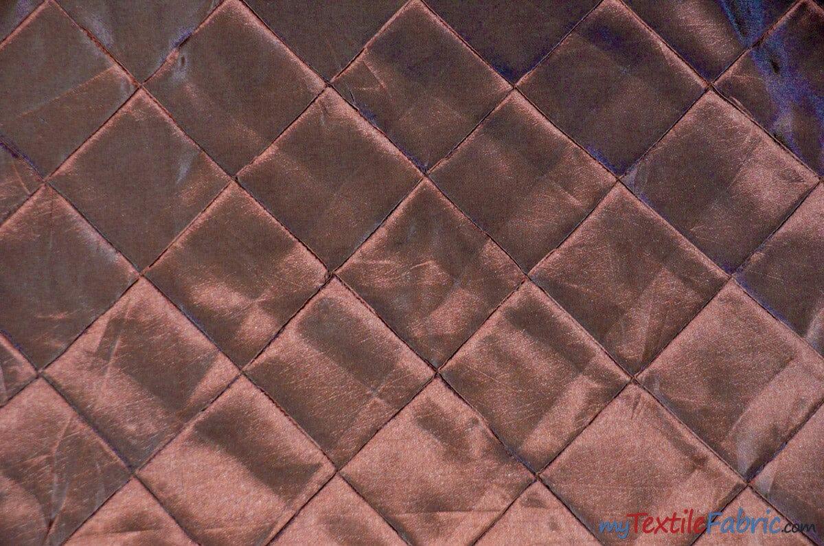 Taffeta Pintuck Fabric - 4" X 4" Diamond Pattern, 58" Width, Multiple Colors (1 Yard)
